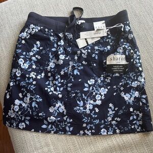 Women's Navy Floral Skirt